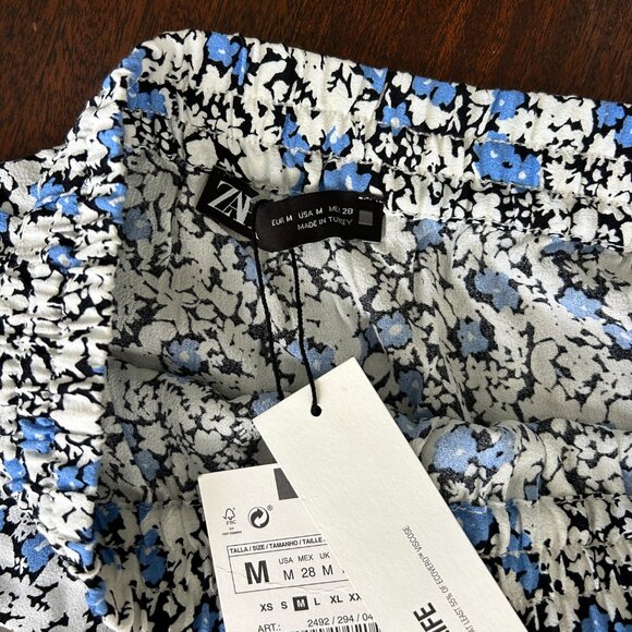 NWT Zara blue floral skort, M - Picture 4 of 9